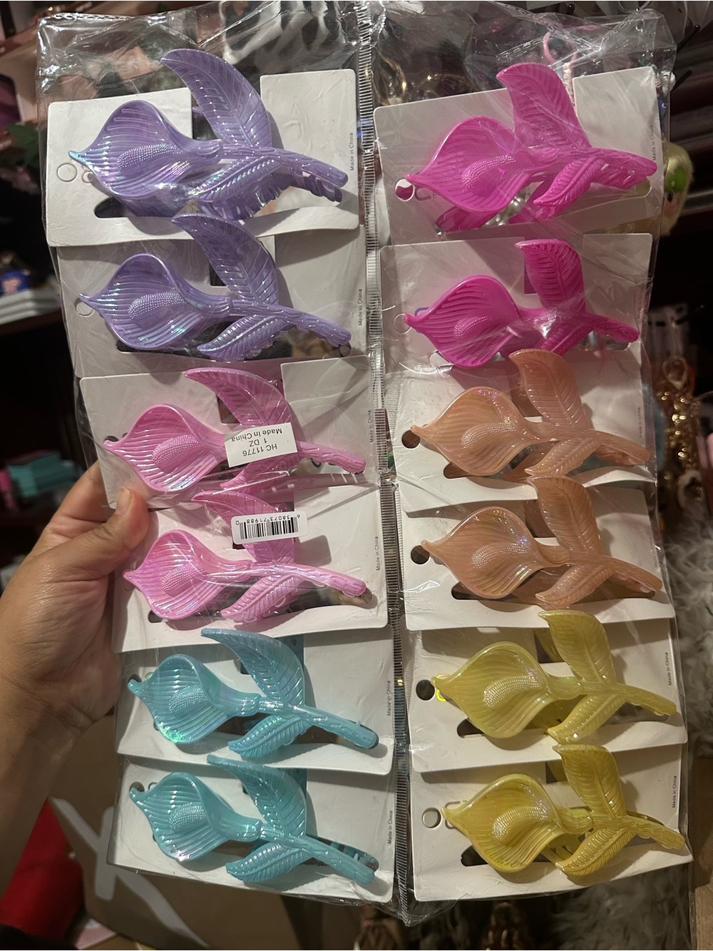 12 flower hair clips